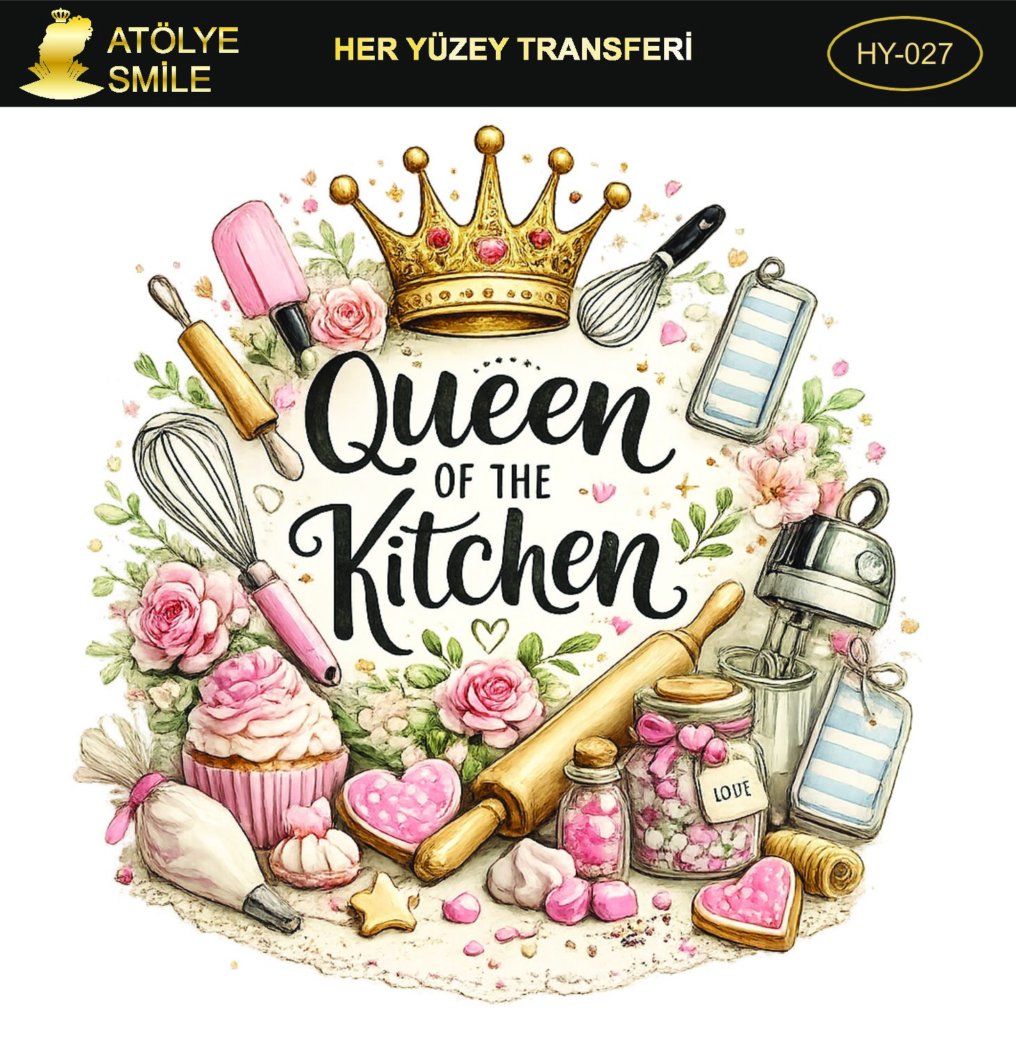 ATÖLYE SMİLE HER YÜZEY TRANSFER- HY 027