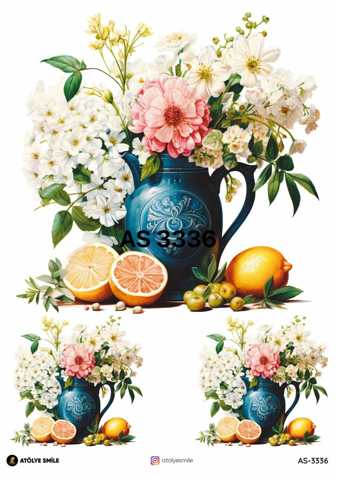 ATÖLYE SMİLE ÖZEL SERİ PİRİNÇ DEKOPAJ AS-3336