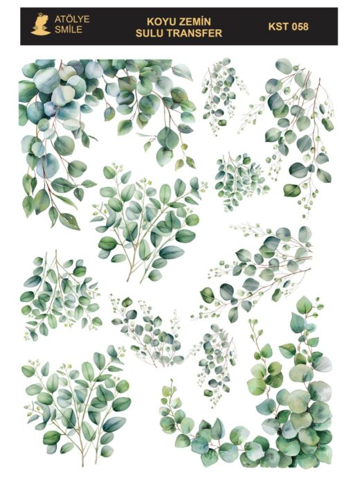 ATÖLYE SMİLE KOYU ZEMİN SULU TRANSFER-KST 058